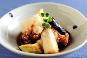 若鶏のおもち巻＆ナスの揚げ出し