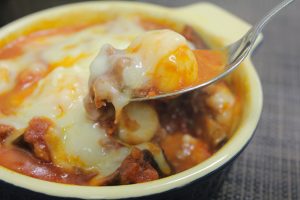白玉とトマトのラザニア風